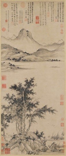 秋江待渡图轴 | 元代/盛懋