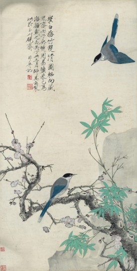 仿崔白梅竹双清图轴 | 近现代/于非闇