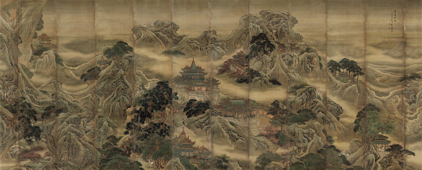 蓬莱仙境图屏 | 清代/袁耀