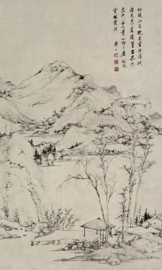 青山卞居图轴 | 清代/查士标