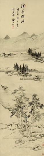 溪亭独眺图轴 | 清代/查士标