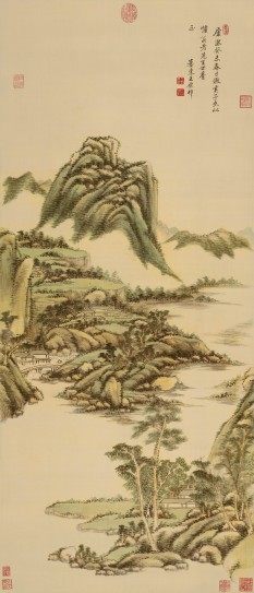 仿黄子久设色山水图轴 | 清代/王原祁