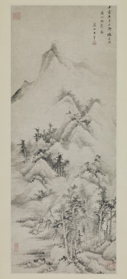 仿巨然溪山雨霁图轴 | 清代/王翚