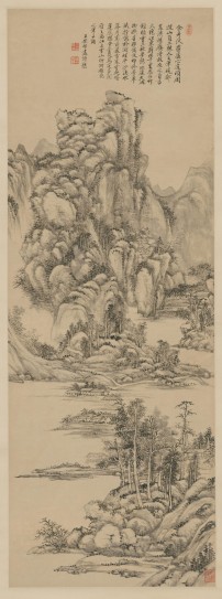 仿吴镇山水图轴 | 清代/王原祁