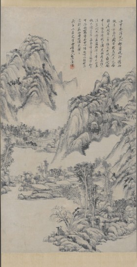 仿大痴山水图轴(壬申冬谔) | 清代/王原祁