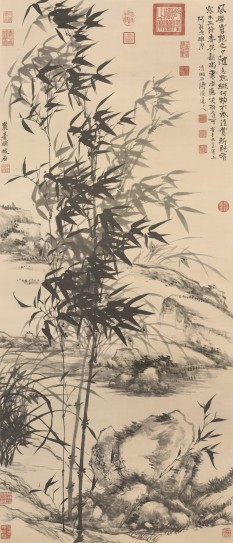 兰竹合作图轴 | 清代/石涛+王原祁