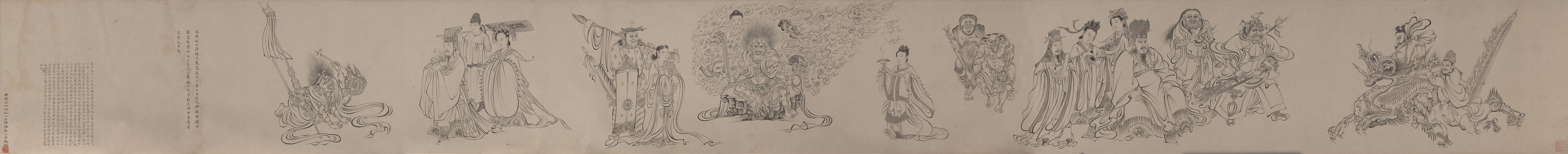 临天王送子图卷 | 清代/禹之鼎