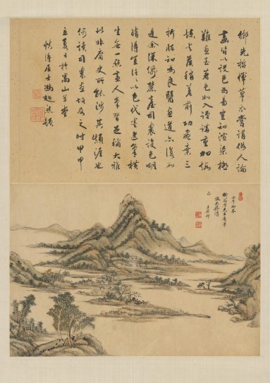 山水册装图轴 | 清代/王原祁