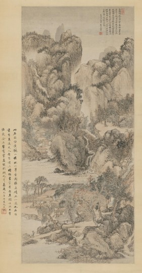 仿王叔明秋山草堂图轴 | 清代/王翚
