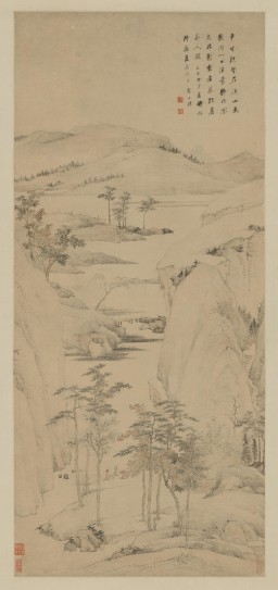 秋林远岫图轴 | 清代/查士标