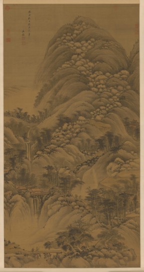 仿巨然山水轴 | 清代/王鉴