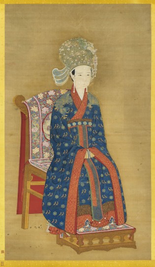 宋钦宗后坐像轴·佚名