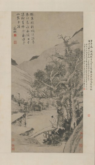 溪桥策杖图轴 | 明代/文徵明