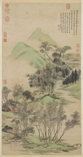 仿赵孟頫江村清夏图轴 | 清代/王翚