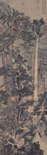古木寒泉图轴 | 明代/文徵明