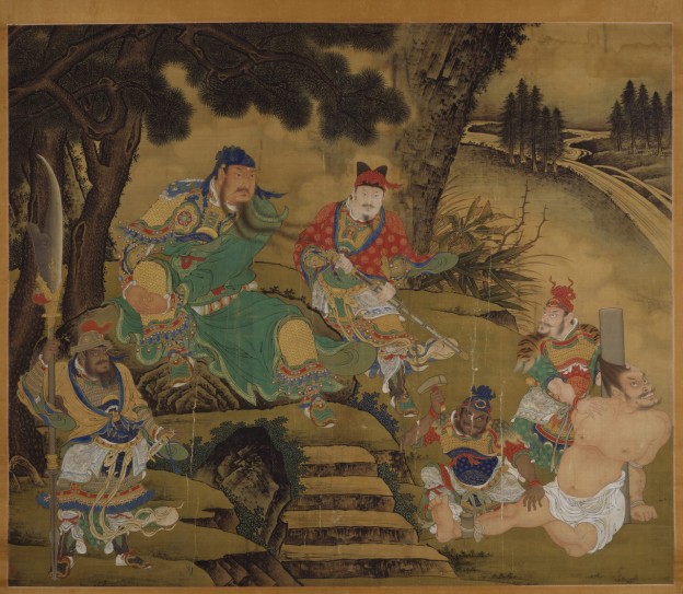 关羽擒将图轴 | 明代/商喜