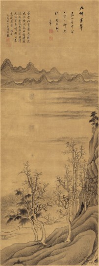 九峰寒翠图轴 | 明代/董其昌