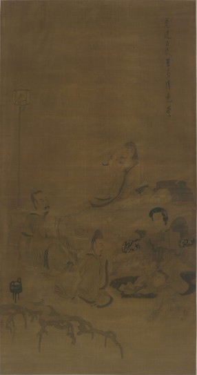 老莲画堂图轴 | 明代/陈洪绶