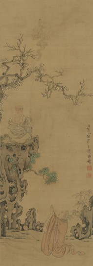 礼佛图轴 | 明代/陈洪绶
