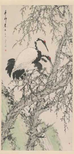 梅鹤图轴 | 清代/虚谷