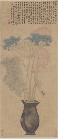 瓶荷图轴 | 明代/沈周