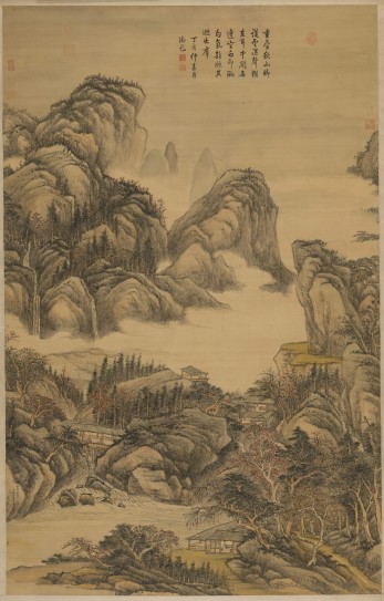 秋岚飞瀑图轴 | 清代/张宗苍