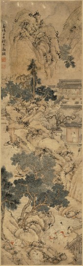 山庄客至图轴 | 明代/文徵明