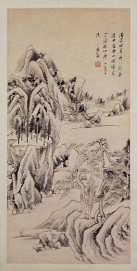 佘山游境图轴 | 明代/董其昌