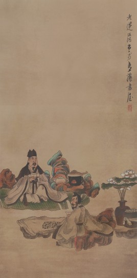 停琴品茗图轴 | 明代/陈洪绶