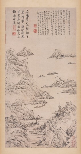 雪后访梅图轴 | 明代/陆治