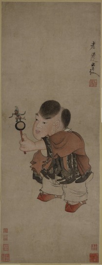 婴戏图轴 | 明代/陈洪绶