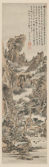 云洞流泉图轴 | 清代/髡残