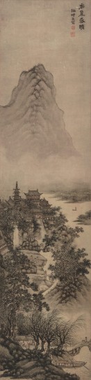 虎阜春晴图轴 | 明代/谢时臣