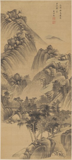 山楼客话图轴 | 清代/王时敏