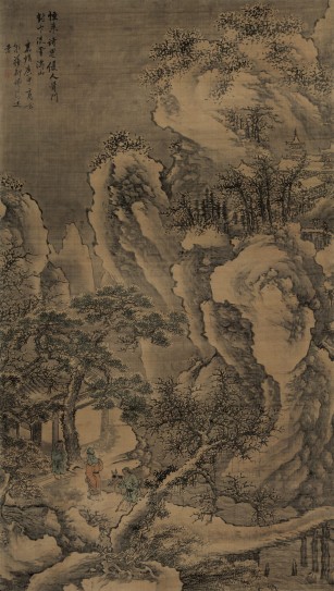 雪山寒溪图轴 | 明代/谢时臣