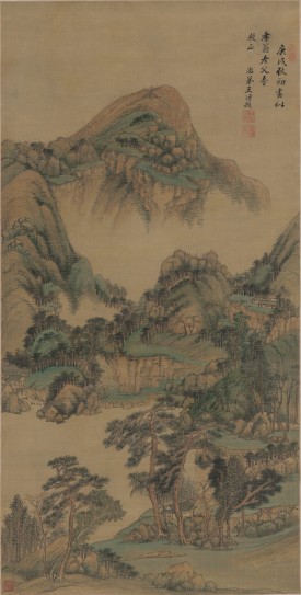 云峰树色图轴 | 清代/王时敏
