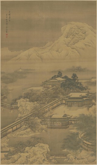 梁园飞雪图轴 | 清代/袁江