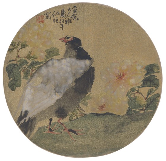 折枝花卉扇面 | 清代/任颐