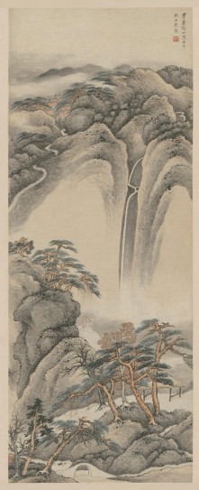 仿王蒙山水图轴 | 清代/陆灏