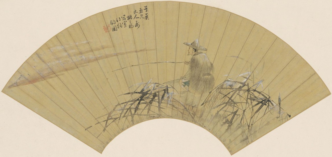 寒江独钓扇面 | 清代/胡锡珪