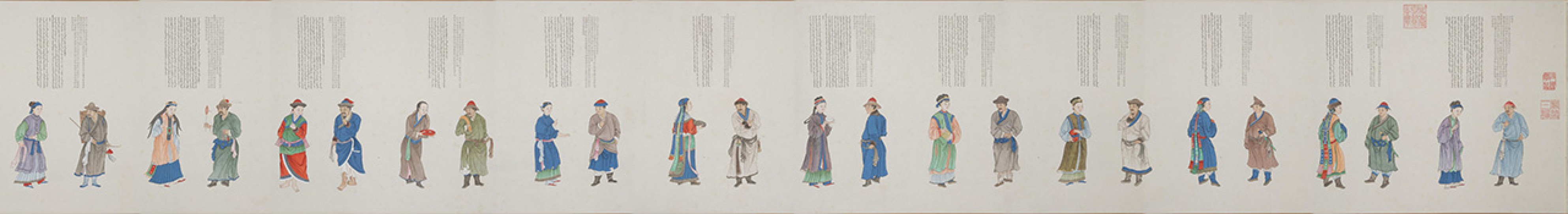 合画职贡图卷第三卷 | 清代/沈焕等