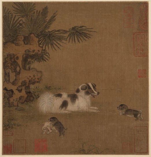 犬戏图页 | 明代/佚名