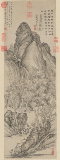 山楼对雨图轴 | 明代/宋珏