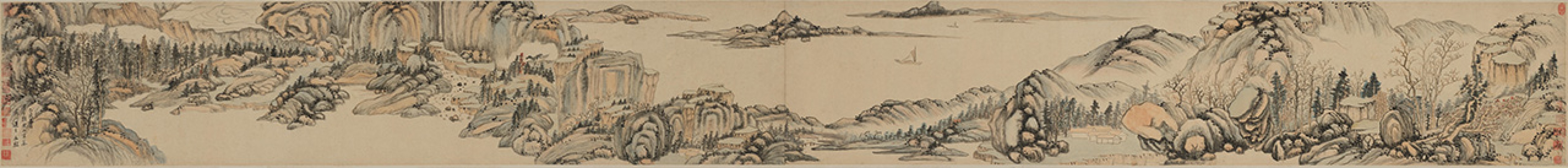 送潭公归玄墓图卷 | 明代/杨文骢