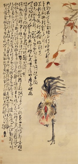 雄鸡图轴 | 清代/黄慎
