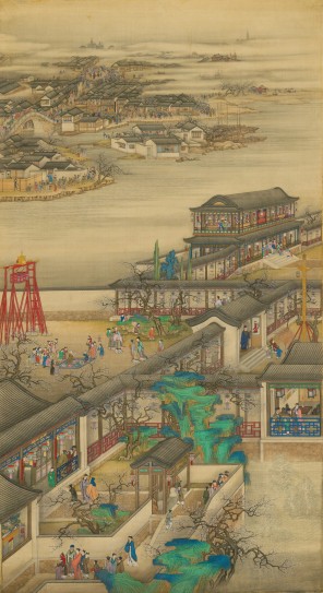 雍正十二月行乐图轴之正月观灯 | 清代/佚名