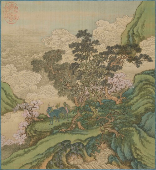 群仙祝寿图册之画麒麟 | 清代/陈善