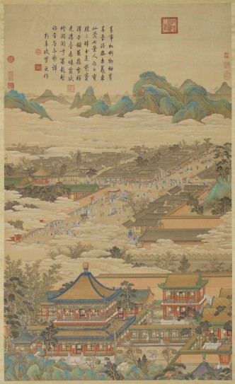 十二禁御图之太簇始和图轴 | 清代/丁观鹏