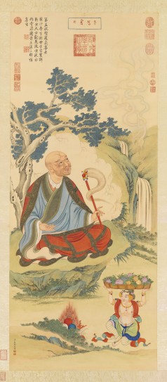 十六应真像·第五拔杂哩逋答拉尊者图 | 清代/丁观鹏