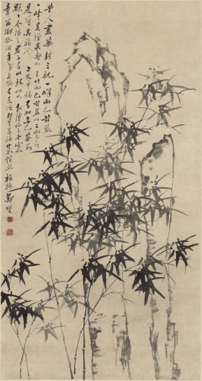 竹石图轴(华封三祝) | 清代/郑板桥